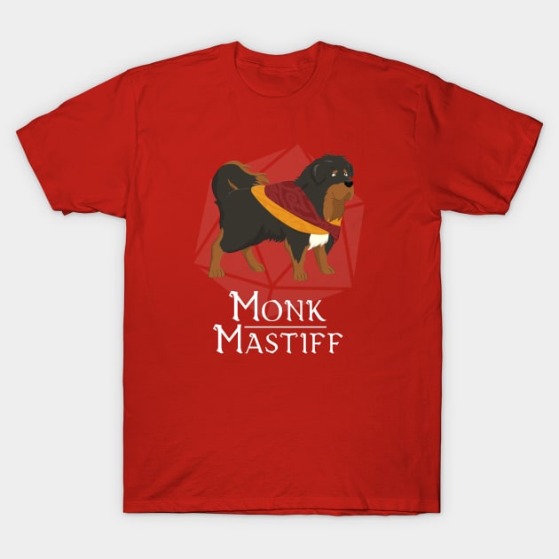 Monk Mastiff T-Shirt by Celestirus